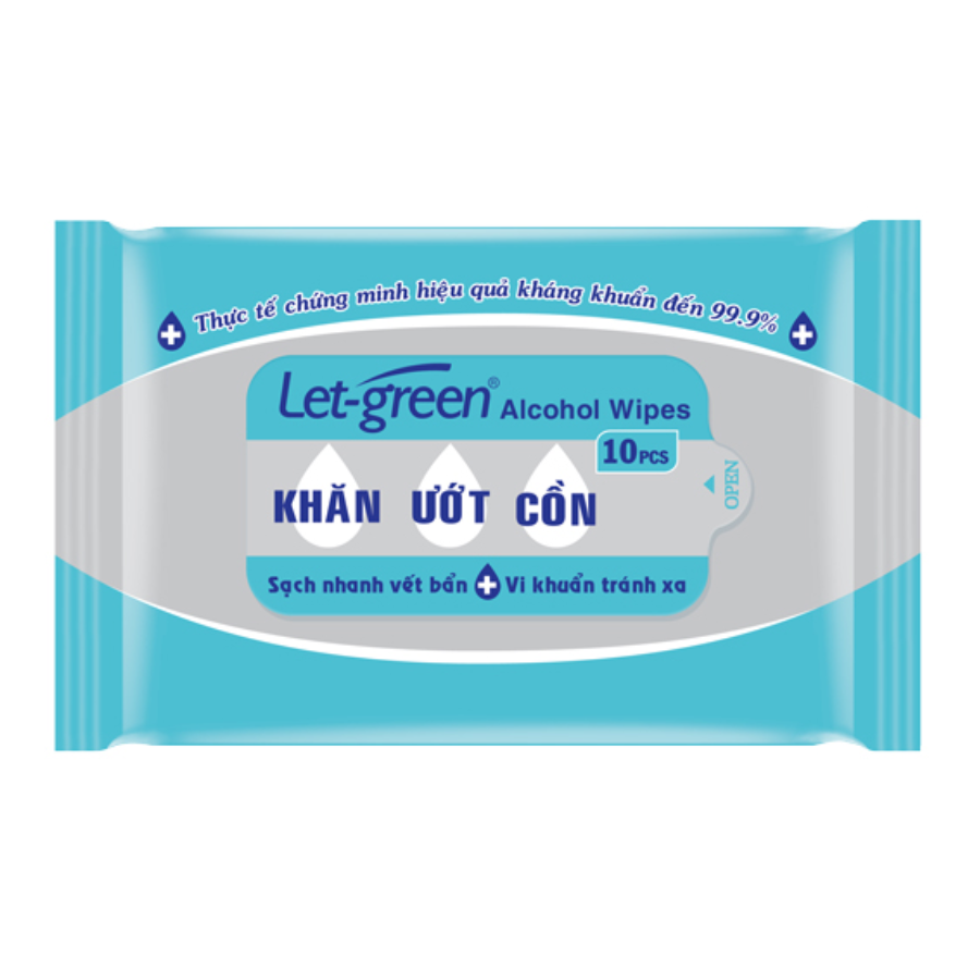 Khăn ướt tẩm cồn gói nhỏ (10 miếng) (Giá đã bao gồm VAT)